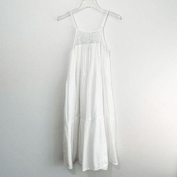 GAP Dresses & Skirts - Gap Crochet Tiered Sleeveless Peasant Maxi Dress Women's XS White